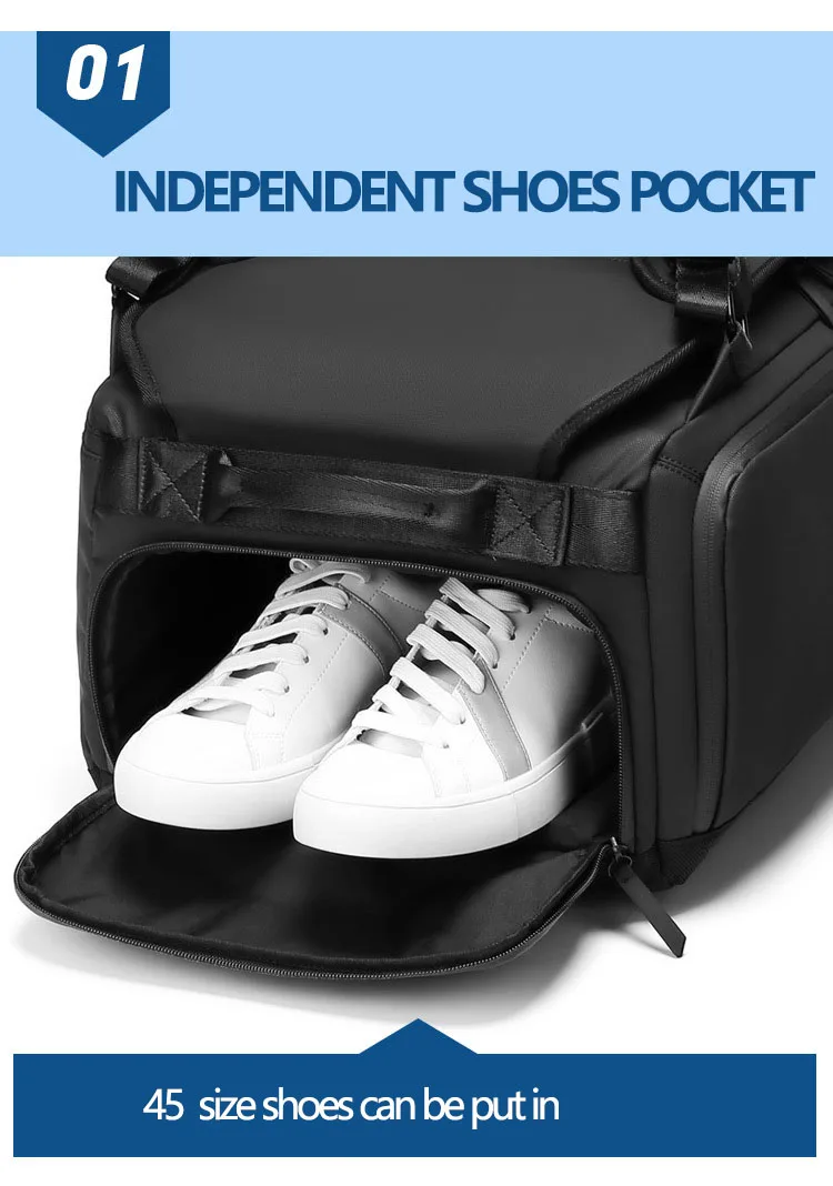 Sport Gym Bag ForMen Travel Luggage  Backpack Bags Multi-funcation Fitness Dry Wet Shoulder Bag Outdoor Handbags Tourist Duffle