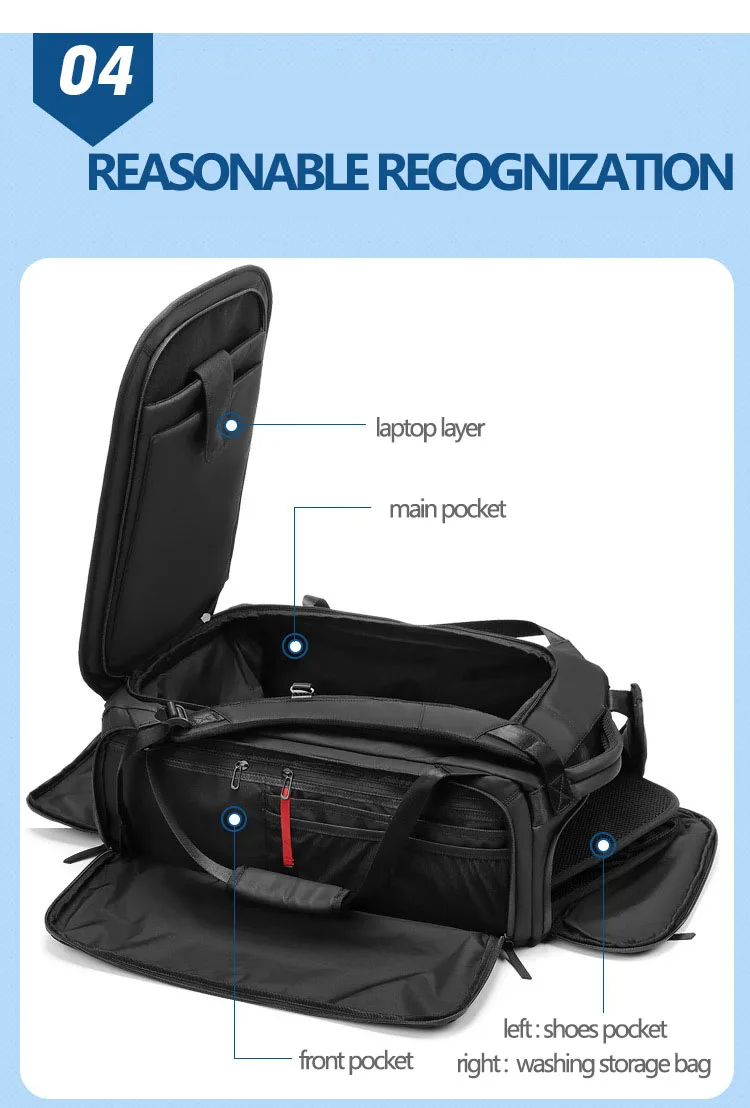Sport Gym Bag ForMen Travel Luggage  Backpack Bags Multi-funcation Fitness Dry Wet Shoulder Bag Outdoor Handbags Tourist Duffle
