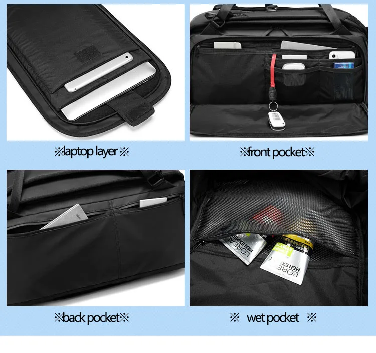 Sport Gym Bag ForMen Travel Luggage  Backpack Bags Multi-funcation Fitness Dry Wet Shoulder Bag Outdoor Handbags Tourist Duffle