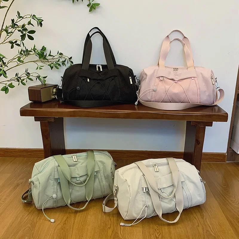 Women Gym Bags Fitness Handbag Sports Tote Bag Dry Wet Swimming Training Daypack With Shoe Pocket Travel Duffel Shoulder Bags
