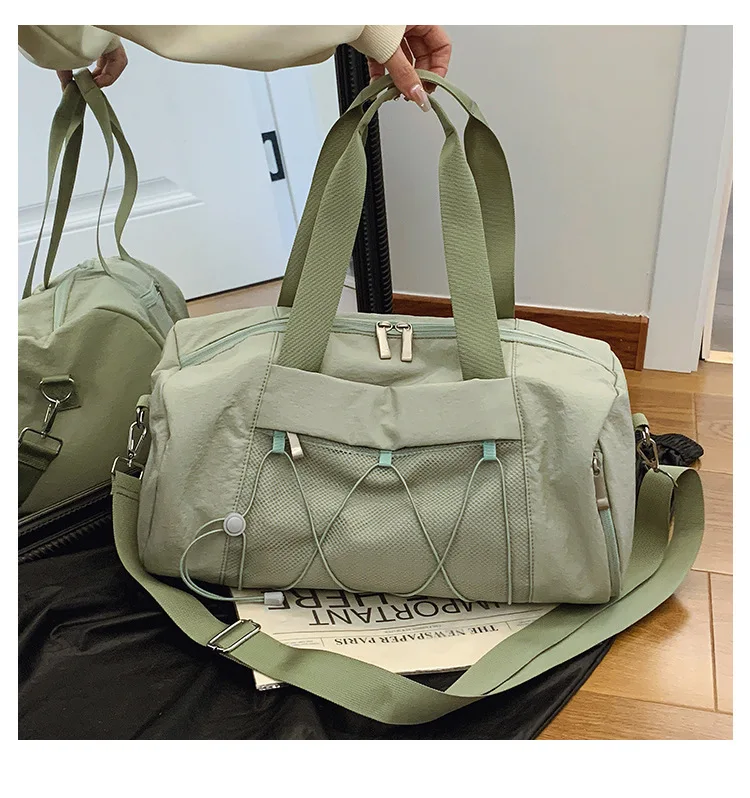 Women Gym Bags Fitness Handbag Sports Tote Bag Dry Wet Swimming Training Daypack With Shoe Pocket Travel Duffel Shoulder Bags
