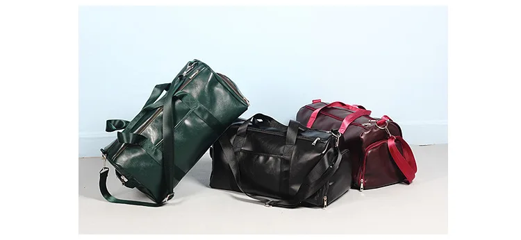 Gym Bag Leather Duffle Shoulder Bags Shoe Compartment Waterproof Outdoor Travel Large Capacity Sport Fitness Handbag  X163D