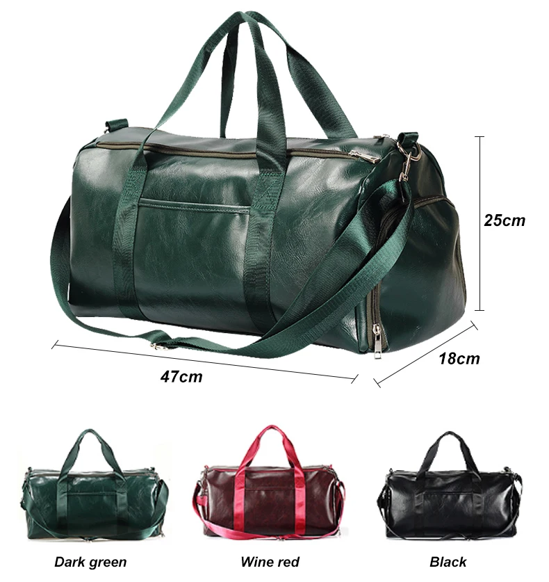 Gym Bag Leather Duffle Shoulder Bags Shoe Compartment Waterproof Outdoor Travel Large Capacity Sport Fitness Handbag  X163D