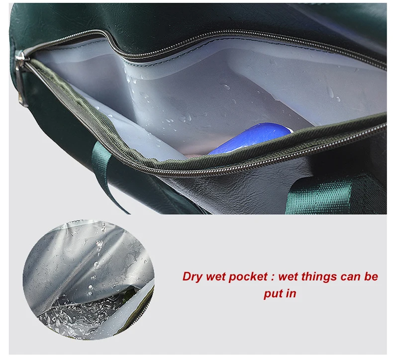 Gym Bag Leather Duffle Shoulder Bags Shoe Compartment Waterproof Outdoor Travel Large Capacity Sport Fitness Handbag  X163D