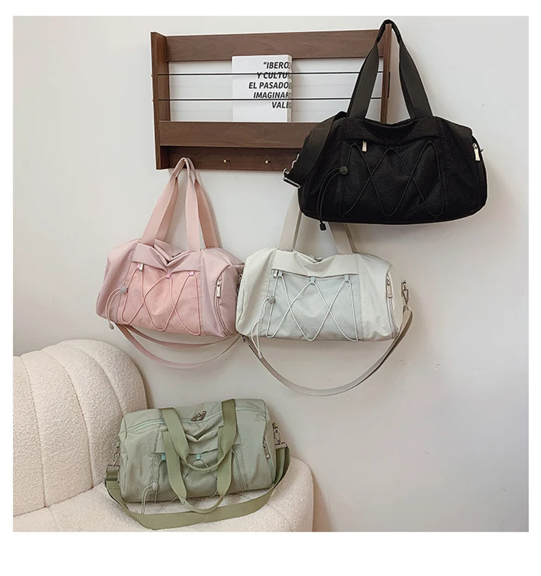 Large Women’s Fitness Handbag Gym Sport Tote Bag Dry Wet Swimming Training Daypack With Shoe Pocket Travel Duffel Shoulder Bags